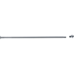 Porte-rideau droit extensible 1180 à 2100 mm, laiton chromé Ø 20 mm, embases