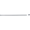 Porte-rideau droit extensible 1180 à 2100 mm, laiton chromé Ø 20 mm, embases