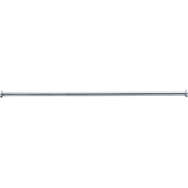 Porte-rideau droit extensible 580 à 900 mm, laiton chromé Ø 16 mm, embases, vis