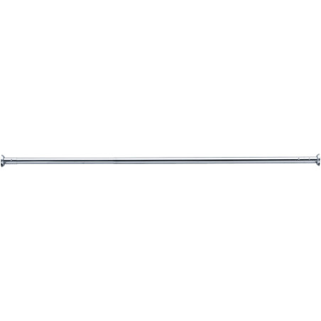 Porte-rideau droit extensible 580 à 900 mm, laiton chromé Ø 16 mm, embases, vis
