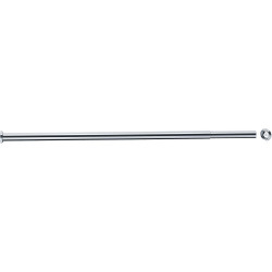 Porte-rideau droit extensible 620 à 1020 mm, laiton chromé Ø 16 mm, sans perçage