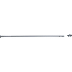 Porte-rideau droit extensible 880 à 1200 mm, laiton chromé Ø 20 mm, embases, vis