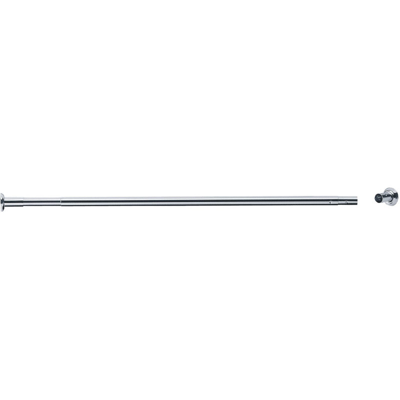 Porte-rideau droit extensible 880 à 1200 mm, laiton chromé Ø 20 mm, embases, vis