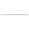 Porte-rideau droit recoupable 800mm, tube acier chromé Ø 16 mm, rosace ABS blanc