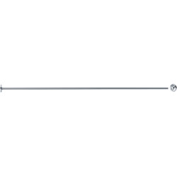 Porte-rideau droit recoupable, tube laiton chromé Ø 16x0,5 mm, 2 embases