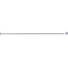 Porte-rideau droit recoupable, tube laiton chromé Ø 16x0,5 mm, 2 embases