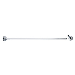 Porte-rideau droit recoupable, tube laiton chromé Ø 16x0,5 mm, 2 embases