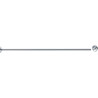 Porte-rideau droit recoupable 1800 mm, tube laiton chromé Ø 16 x1 mm, 2 embases