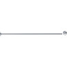 Porte-rideau droit recoupable 2000 mm, Tube laiton chromé Ø 16 x 1 mm, 2 embases