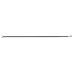 Porte-rideaux droit extensible 1200/2200 mm, tube aluminium Ø 18/20 mm, ventouse