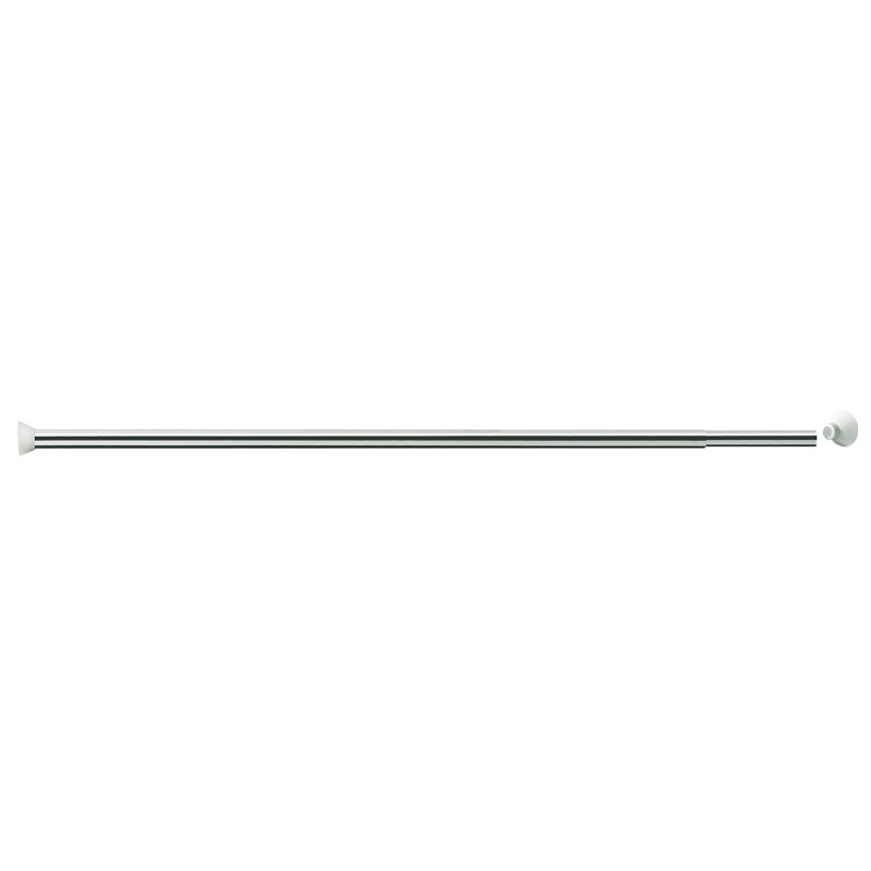 Porte-rideaux droit extensible 1200/2200 mm, tube aluminium Ø 18/20 mm, ventouse