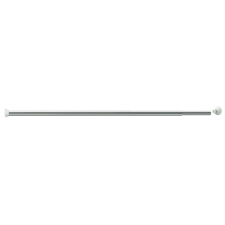 Porte-rideaux droit extensible 1200/2200 mm, tube aluminium Ø 18/20 mm, ventouse