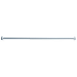 Porte-rideaux droit extensible 1200 à 2200 mm, tube alu époxy blanc Ø 25 mm