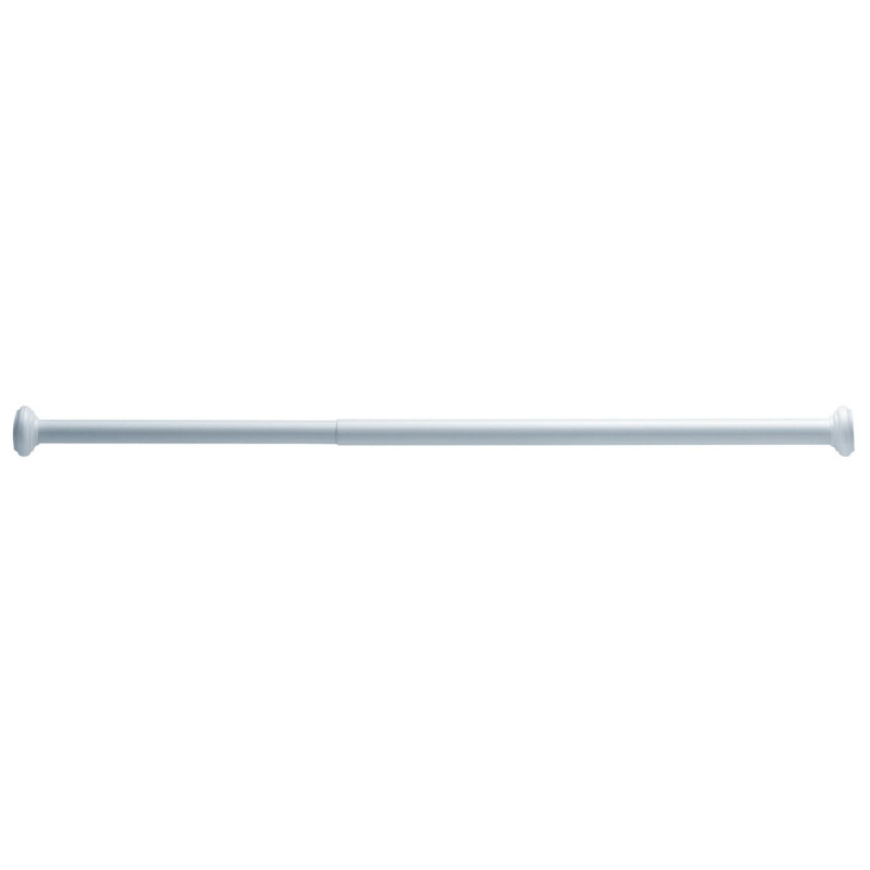 Porte-rideaux droit extensible 1200 à 2200 mm, tube alu époxy blanc Ø 25 mm