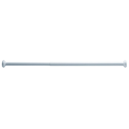 Porte-rideaux droit extensible 1200 à 2200 mm, tube alu époxy blanc Ø 25 mm