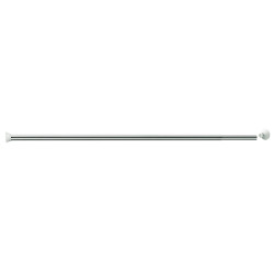 Porte-rideaux droit extensible 750/1250 mm, tube aluminium Ø 18/20 mm, ventouses