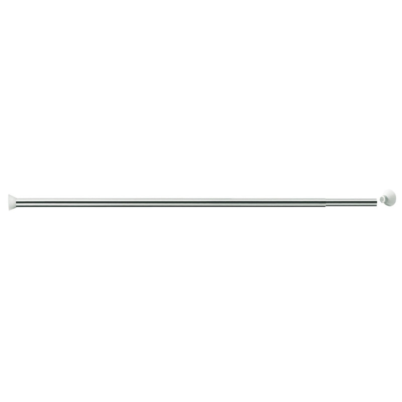 Porte-rideaux droit extensible 750/1250 mm, tube aluminium Ø 18/20 mm, ventouses