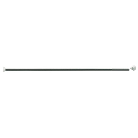 Porte-rideaux droit extensible 750/1250 mm, tube aluminium Ø 18/20 mm, ventouses