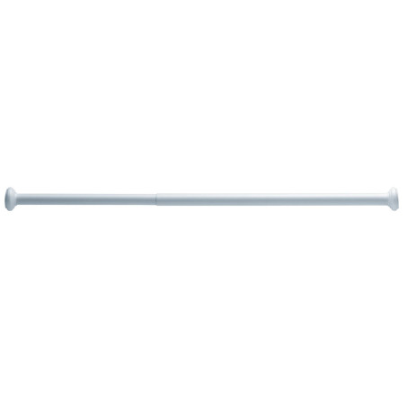 Porte-rideaux droit extensible 750 à 1250 mm, tube aluminium époxy blanc Ø 25 mm