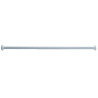 Porte-rideaux droit extensible 750 à 1250 mm, tube aluminium époxy blanc Ø 25 mm
