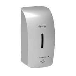 Dist. automatique savon liquide 1000ml 125x247x117mm, abs gris, fermeture à clé