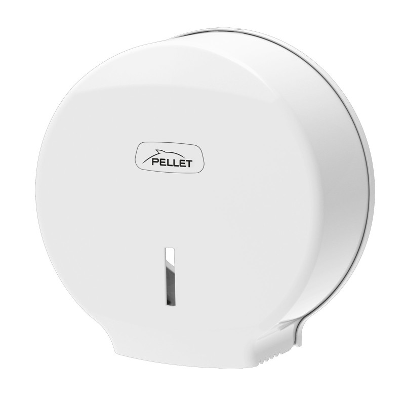 Distributeur papier WC maxi 315x125mm, mandrin Ø 60 mm abs blanc, à clé