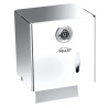 Distributeur papier WC mixte 134x137x120mm, 1 rouleau ou 2 paquets, inox, à clé