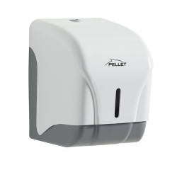 Distributeur papier WC mixte 180 x 135 x 145 mm, abs blanc/gris, à clé