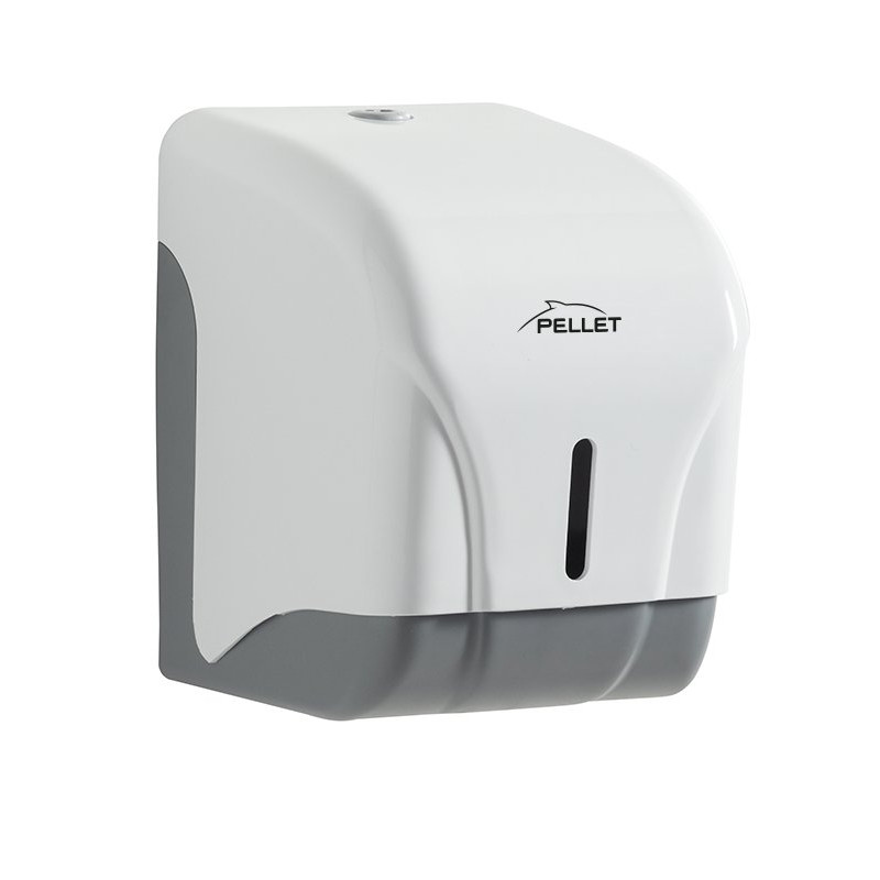 Distributeur papier WC mixte 180 x 135 x 145 mm, abs blanc/gris, à clé
