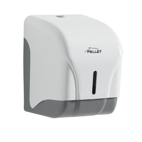 Distributeur papier WC mixte 180 x 135 x 145 mm, abs blanc/gris, à clé
