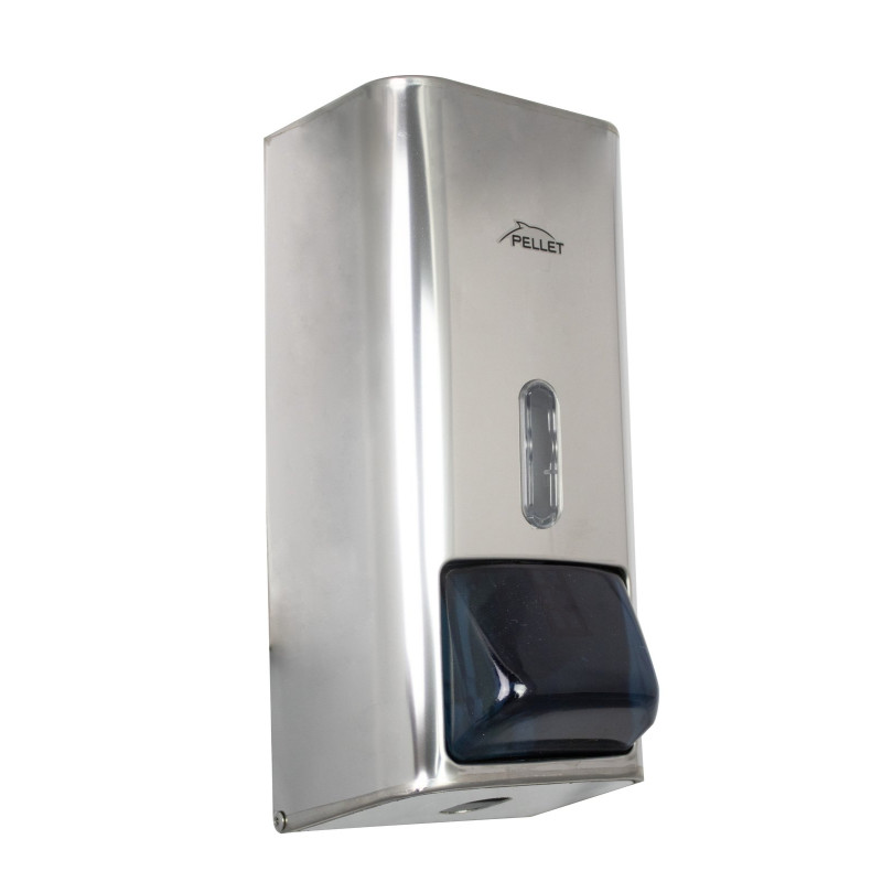 Distributeur savon liquide 265 x 120 x100 mm capacité 750ml, inox satiné, à clé