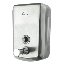 Distributeur savon liquide 800 ml 115x175x57 mm, inox satiné, niveau, à clé