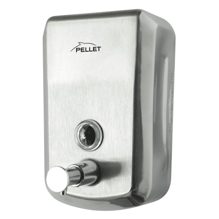 Distributeur savon liquide 800 ml 115x175x57 mm, inox satiné, niveau, à clé