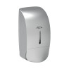 Distributeur savon liquide 900ml 113x219x102mm, bouton poussoir abs gris, à clé
