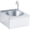 Lave-mains Ø 275 mm, 170x340x340 mm, inox aisi 304, 5 Litres, commande au genou