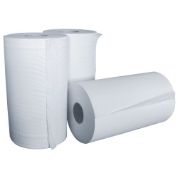 Papier essuie mains Rouleau Ø 160 mm hauteur 188 mm, 2 plis, sac de 6 rouleaux