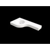 Plan vasque VIRGULE 1100x550mm, 1 vasque Ø 380mm à gauche, béton de synthèse