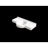 Plan vasque COLORADO 700x500 mm, 1 vasque Ø 380 mm en béton de synthèse blanc