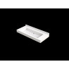 Plan vasque GAYA 1500x530, 1 vasque 1070x350, en béton de synthèse blanc