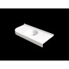 Plan vasque HYERES 1100x500mm, 1V Ø380 en béton de synthèse, arrondi à gauche