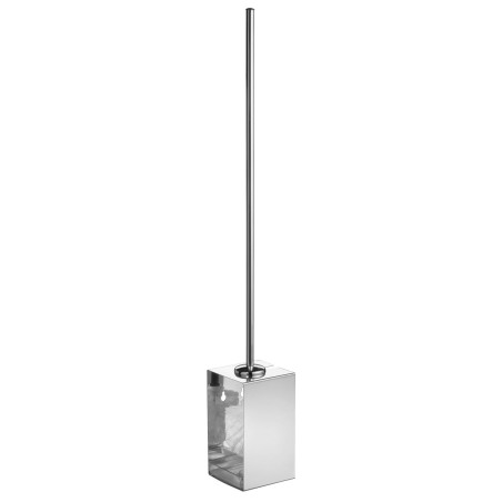 Porte-balayette inox 735 x 100 x 100 mm, réceptacle plastique, mural ou à poser