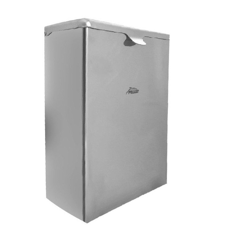 Poubelle murale 7,2 litres 282 x 212x 139 mm, inox 304 poli brillant