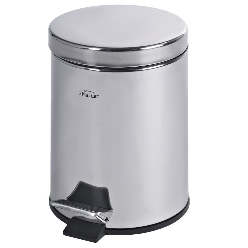 Poubelle à pédale 12 litres 400x320mm, Ø 250 mm, acier inoxydable anti-corrosion