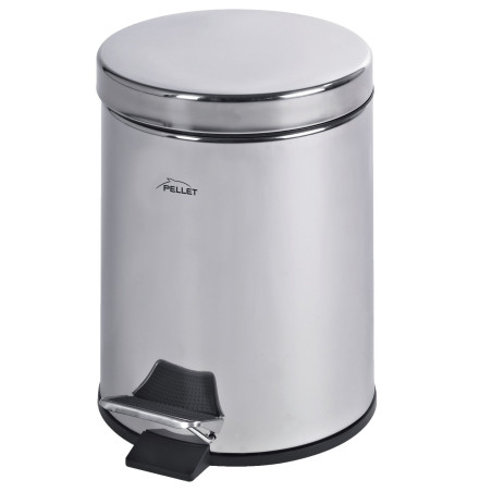 Poubelle à pédale 12 litres 400x320mm, Ø 250 mm, acier inoxydable anti-corrosion