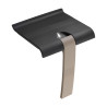 Siège de douche escamotable, 442x450x500 mm, pied alu. Quartz, assise anthracite