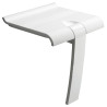 Siège de douche escamotable, 442 X 450 X 500 mm, pied alu et assise ABS, blanc