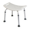 Tabouret de douche grande assise, 2 poignées et pieds réglables en hauteur