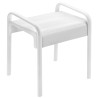 Tabouret de douche de sécurité 461 x 526 X 580 mm, tube alu. Ø 38x25 mm, blanc