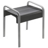 Tabouret de douche de sécurité 461x526X580mm, alu. Ø 38x25mm gris, assise anth