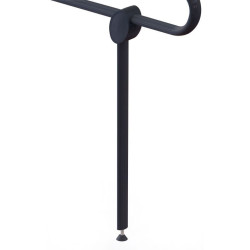 Béquille de soutien 620-670 mm pour barre rel., tube alu. anthracite Ø 38x25 mm